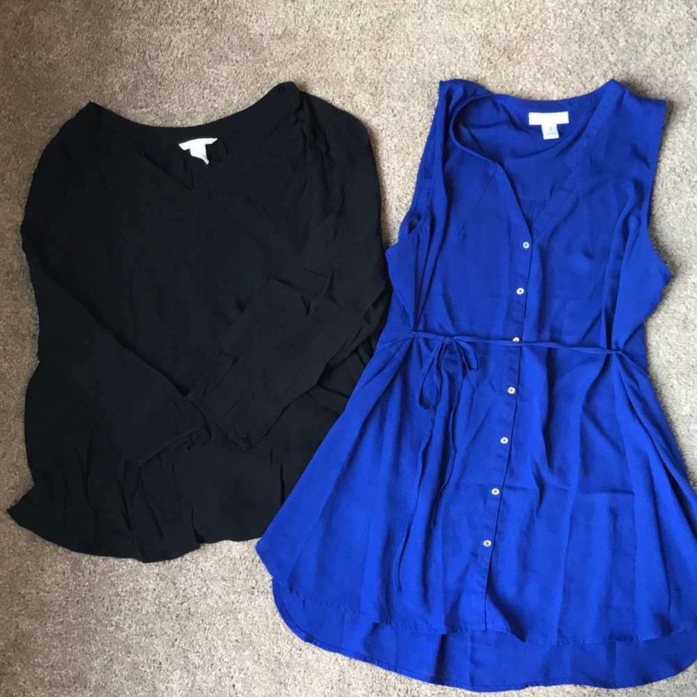 Two maternity tops